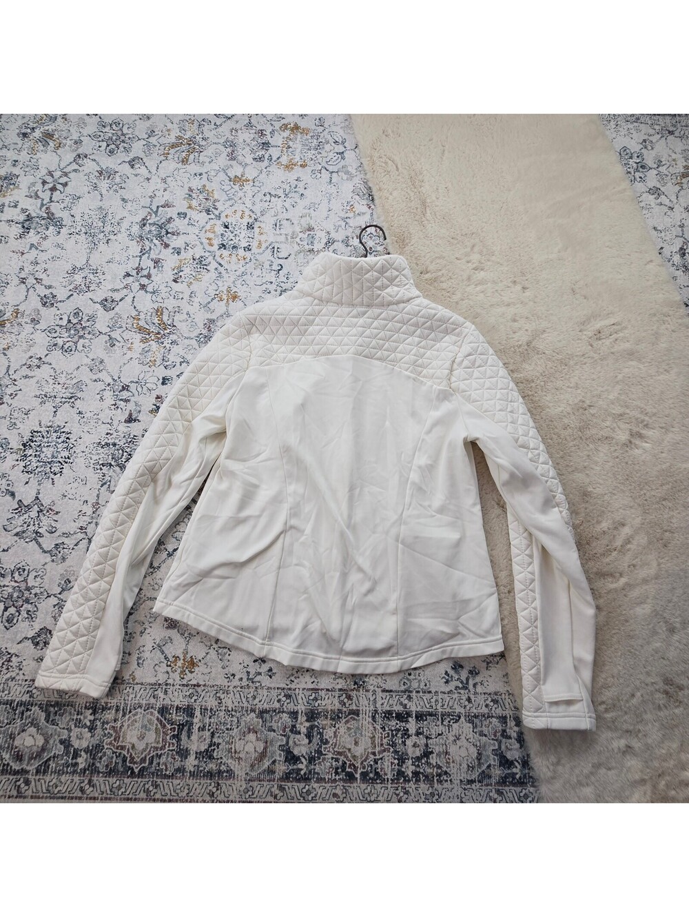 Avia White Quilted Fabric Zip Jacket Women Large L(12-14) - Picture 7 of 7